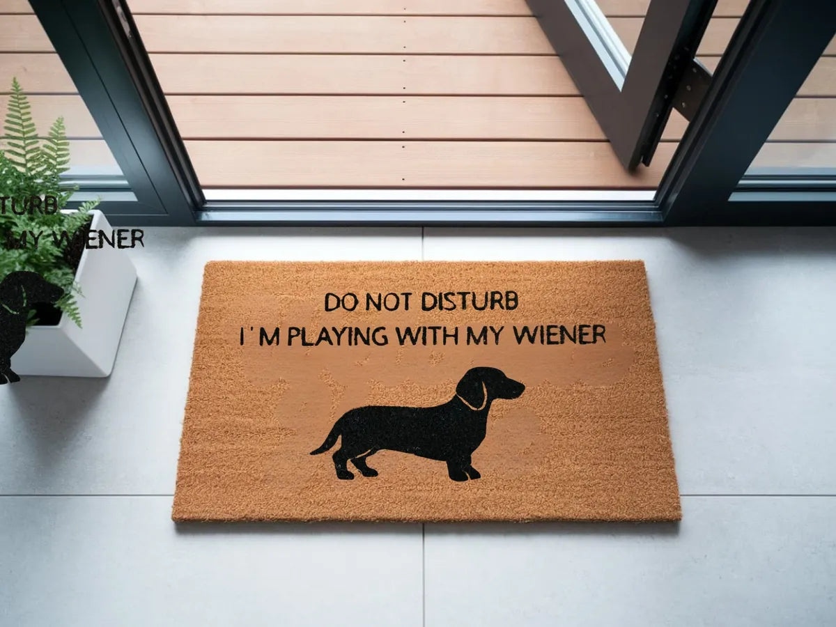 DO Not Disturb I'm Playing With My Wiener Doormat