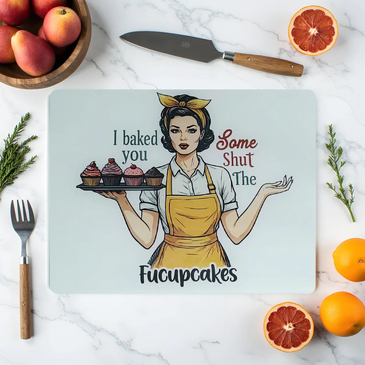 Sassy Retro House Wife Cutting Board
