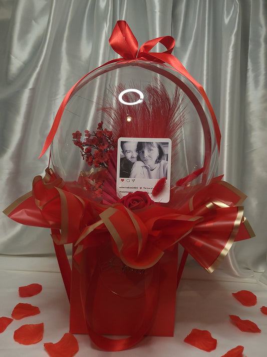 Picture Perfect Red Flower Balloon Bouquet