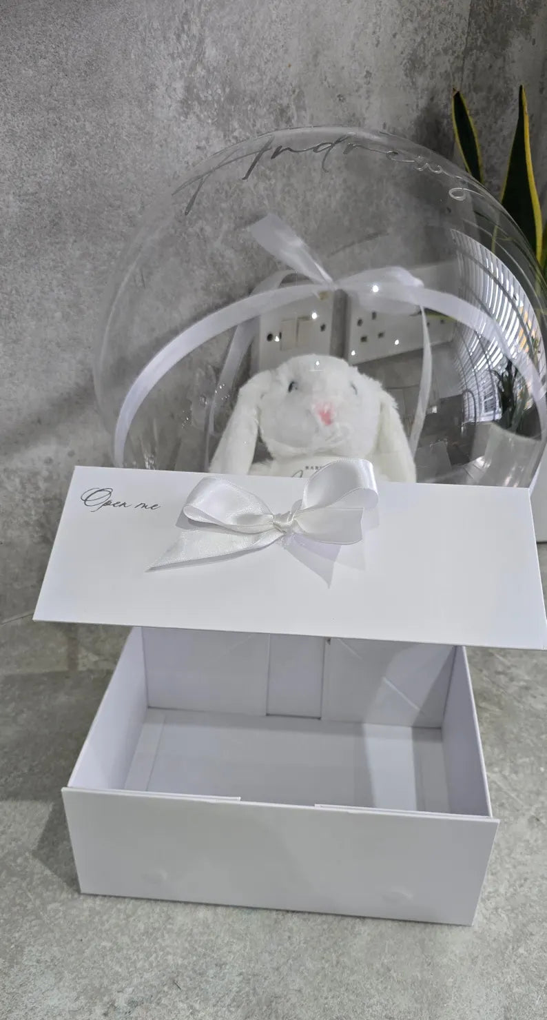 Baby rabbit announcement balloon