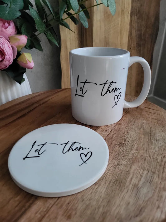 Let Them mug and coaster