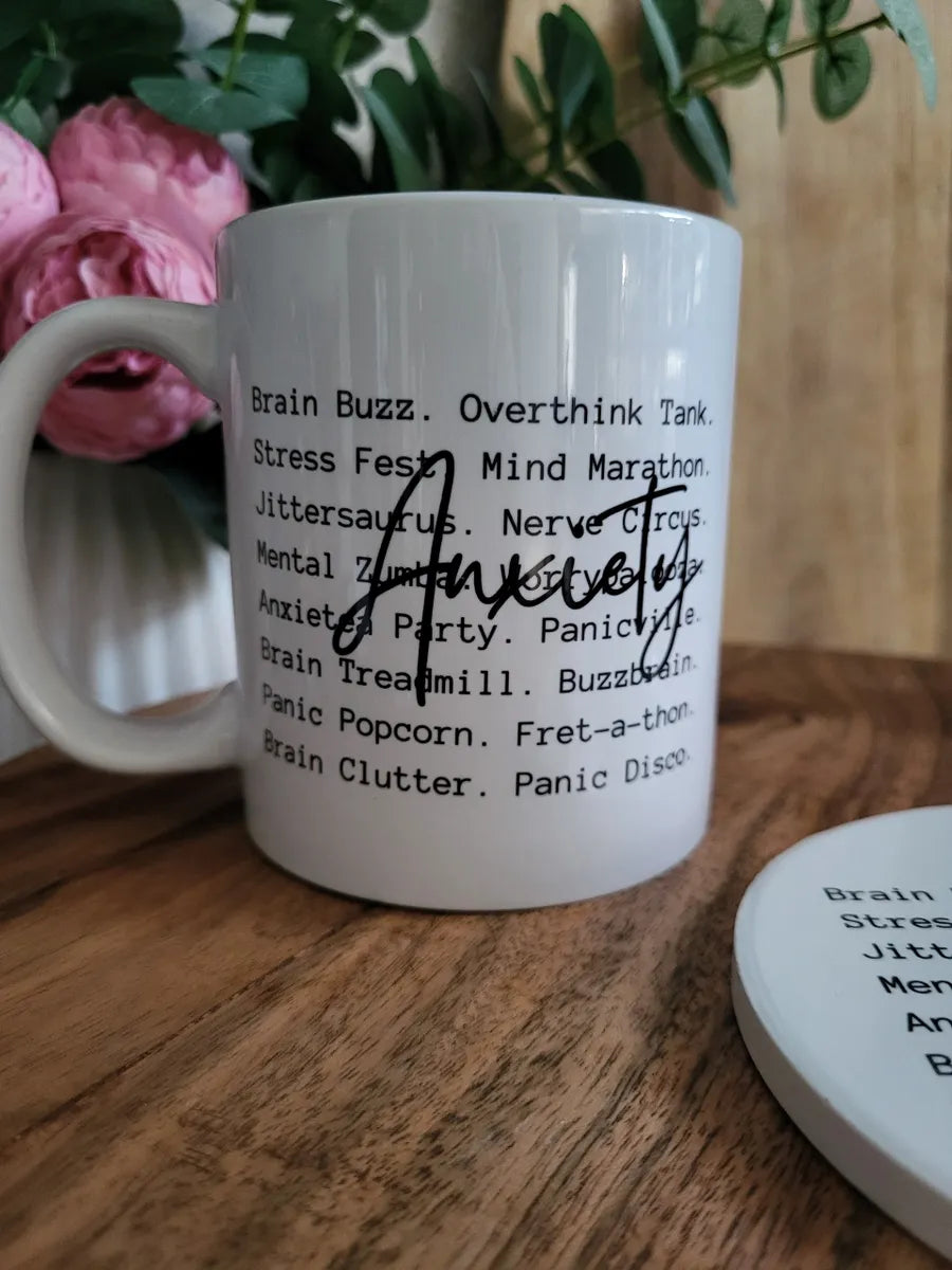 Anxiety mug, Coaster Or Set