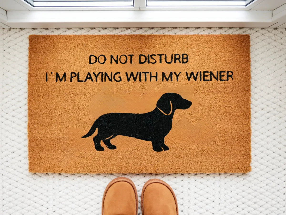 DO Not Disturb I'm Playing With My Wiener Doormat