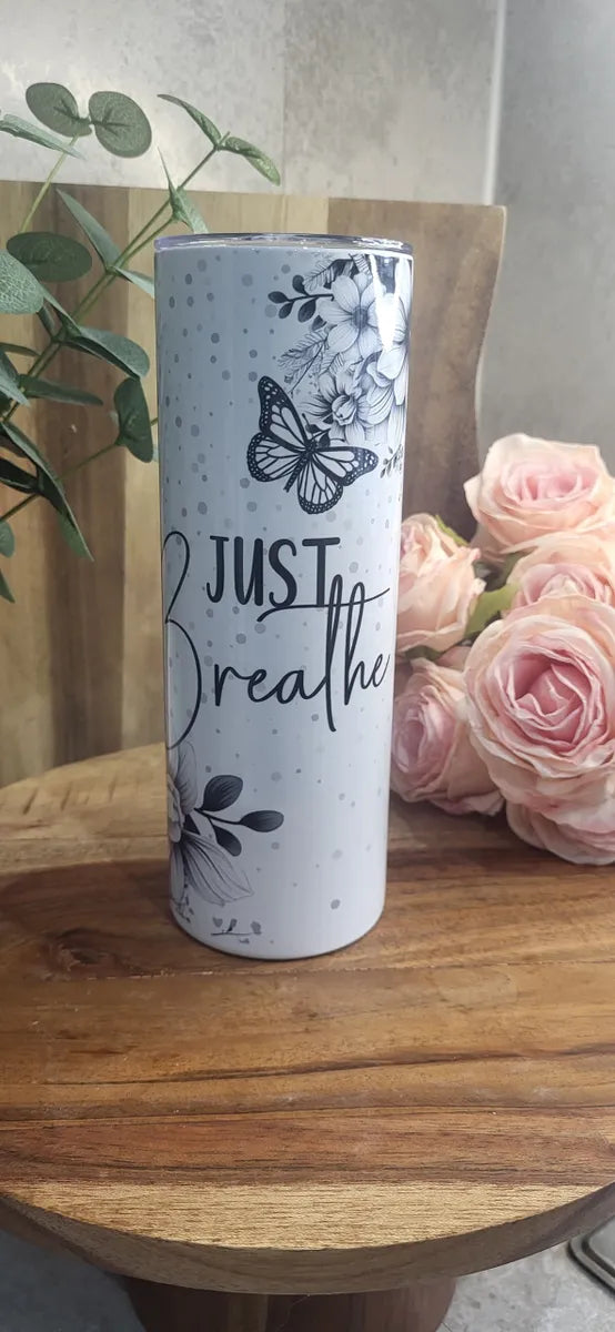 Just breathe 20oz Skinny tumbler