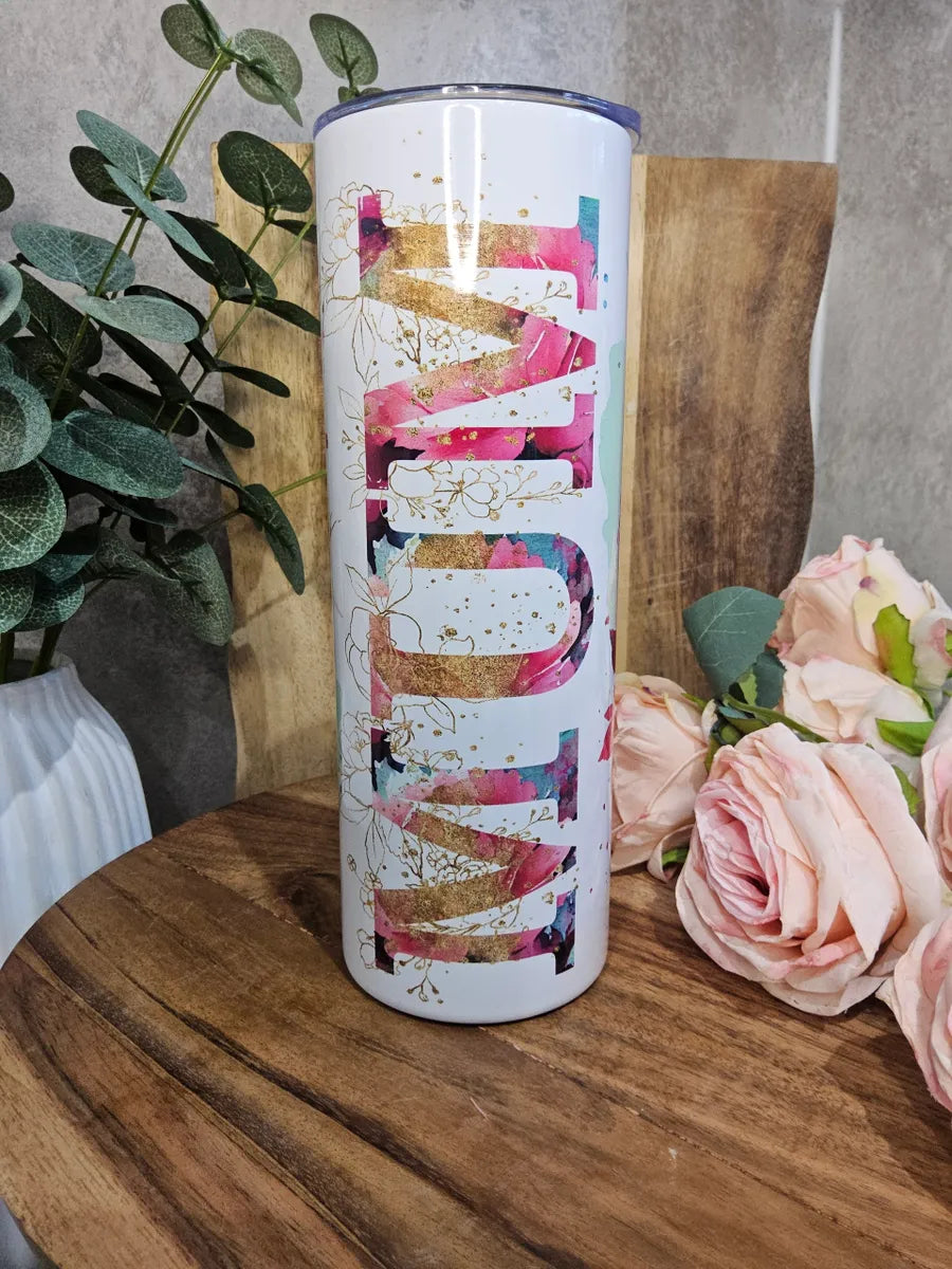 Floral Mum 20oz Skinny Tumbler, Mother's Day Gift