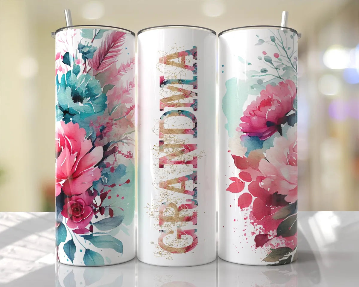 Floral Mum 20oz Skinny Tumbler, Mother's Day Gift
